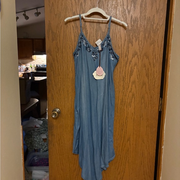 New Knox Rose Blue Sleeveless Dress - Picture 1 of 3